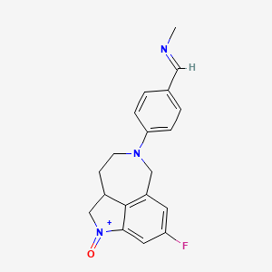 molecular formula C19H19FN3O+ B1496943 (Z)-8-fluoro-5-(4-((methylimino)methyl)phenyl)-2,3,4,6-tetrahydro-1H-azepino[5,4,3-cd]indol-1-one 