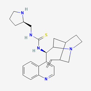 molecular formula C25H33N5S B1496949 1-((R)-Pyrrolidin-2-ylmethyl)-3-((1R)-quinolin-4-yl(5-vinylquinuclidin-2-yl)methyl)thiourea 