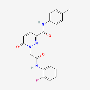 1-{[(2-Fluorophenyl)carbamoyl]methyl}-N-(4-methylphenyl)-6-oxo-1,6-dihydropyridazine-3-carboxamide