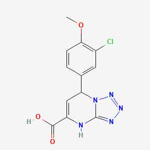 7-(3-Chloro-4-methoxyphenyl)-4,7-dihydrotetrazolo[1,5-a]pyrimidine-5-carboxylic acid