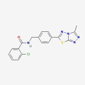 2-chloro-N-[4-(3-methyl[1,2,4]triazolo[3,4-b][1,3,4]thiadiazol-6-yl)benzyl]benzamide