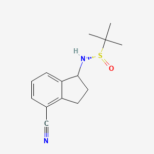 (S)-N-(4-cyano-2,3-dihydro-1H-inden-1-yl)-2-methylpropane-2-sulfinamide