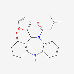 11-(furan-2-yl)-10-(3-methylbutanoyl)-2,3,4,5,10,11-hexahydro-1H-dibenzo[b,e][1,4]diazepin-1-one