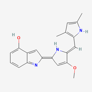 1H-Indol-4-ol,2-[2-[(3,5-dimethyl-1H-pyrrol-2-yl)methylene]-3-methoxy-2H-pyrrol-5-yl]-