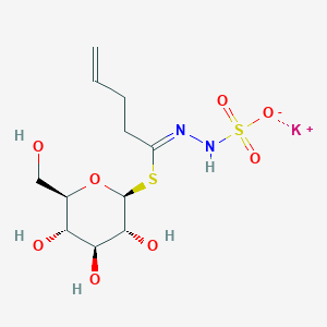 Potassium (Z)-2-(1-(((2S,3R,4S,5S,6R)-3,4,5-trihydroxy-6-(hydroxymethyl)tetrahydro-2H-pyran-2-yl)thio)pent-4-en-1-ylidene)hydrazine-1-sulfonate