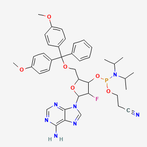 (2R,3R,4R,5R)-5-(6-Amino-9H-purin-9-yl)-2-((bis(4-methoxyphenyl)(phenyl)methoxy)methyl)-4-fluorotetrahydrofuran-3-yl (2-cyanoethyl) diisopropylphosphoramidite