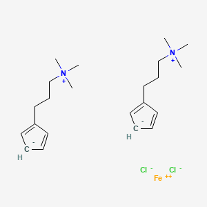 molecular formula C22H38Cl2FeN2 B1496993 1,1'-Bis[3-(trimethylammonio)propyl]ferrocene dichloride CAS No. 2093414-16-3