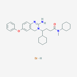 molecular formula C31H43BrN4O2 B1497006 3(4H)-Quinazolinebutanamide, 2-amino-N,g-dicyclohexyl-N-methyl-6-phenoxy-, (hydrobromide) (1:1), (gS)-, (HBr salt) 