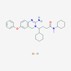 4-(2-amino-6-phenoxy-4H-quinazolin-3-yl)-N,4-dicyclohexyl-N-methylbutanamide;hydrobromide