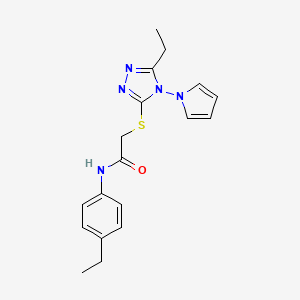 N-(4-ethylphenyl)-2-{[5-ethyl-4-(1H-pyrrol-1-yl)-4H-1,2,4-triazol-3-yl]sulfanyl}acetamide