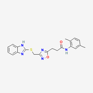 3-{3-[(1H-benzimidazol-2-ylsulfanyl)methyl]-1,2,4-oxadiazol-5-yl}-N-(2,5-dimethylphenyl)propanamide