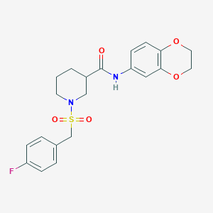 N-(2,3-dihydro-1,4-benzodioxin-6-yl)-1-[(4-fluorobenzyl)sulfonyl]piperidine-3-carboxamide