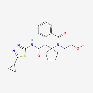 N-(5-cyclopropyl-1,3,4-thiadiazol-2-yl)-2'-(2-methoxyethyl)-1'-oxo-1',4'-dihydro-2'H-spiro[cyclopentane-1,3'-isoquinoline]-4'-carboxamide