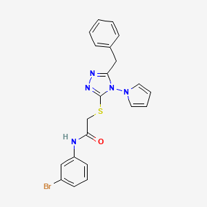 2-{[5-benzyl-4-(1H-pyrrol-1-yl)-4H-1,2,4-triazol-3-yl]sulfanyl}-N-(3-bromophenyl)acetamide