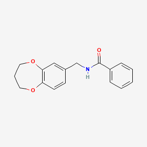 N-(3,4-dihydro-2H-1,5-benzodioxepin-7-ylmethyl)benzamide