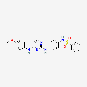 N-[4-({4-[(4-methoxyphenyl)amino]-6-methylpyrimidin-2-yl}amino)phenyl]benzenesulfonamide