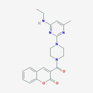 3-{4-[4-(Ethylamino)-6-methylpyrimidin-2-YL]piperazine-1-carbonyl}-2H-chromen-2-one