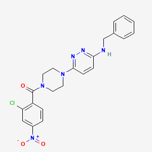 N-benzyl-6-[4-(2-chloro-4-nitrobenzoyl)piperazin-1-yl]pyridazin-3-amine