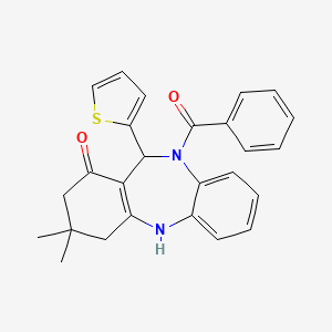 5-Benzoyl-9,9-dimethyl-6-(2-thienyl)-6,8,10,11-tetrahydrobenzo[b][1,4]benzodiazepin-7-one