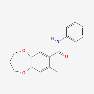 8-methyl-N-phenyl-3,4-dihydro-2H-1,5-benzodioxepine-7-carboxamide