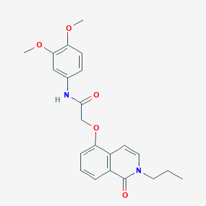 N-(3,4-dimethoxyphenyl)-2-((1-oxo-2-propyl-1,2-dihydroisoquinolin-5-yl)oxy)acetamide