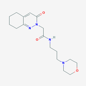 molecular formula C17H26N4O3 B14970566 N-[3-(morpholin-4-yl)propyl]-2-(3-oxo-5,6,7,8-tetrahydrocinnolin-2(3H)-yl)acetamide 