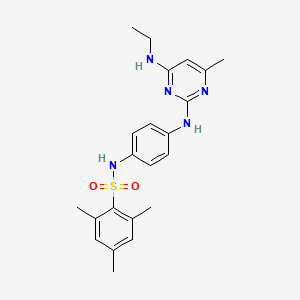 N-(4-((4-(ethylamino)-6-methylpyrimidin-2-yl)amino)phenyl)-2,4,6-trimethylbenzenesulfonamide