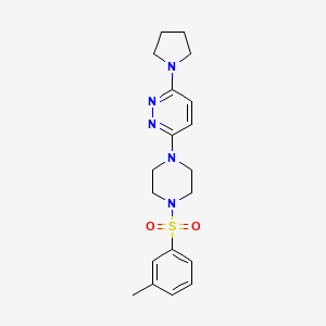 molecular formula C19H25N5O2S B14970599 3-(Pyrrolidin-1-yl)-6-(4-(m-tolylsulfonyl)piperazin-1-yl)pyridazine 