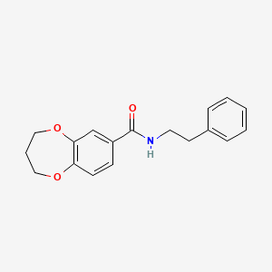 N-(2-phenylethyl)-3,4-dihydro-2H-1,5-benzodioxepine-7-carboxamide