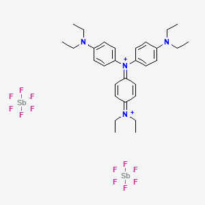 molecular formula C30H42F12N4Sb2 B1497061 4-(Diethylamino)-N-[4-(diethylamino)phenyl]-N-[4-(diethyliminio)-2,5-cyclohexadien-1-ylidene]benzenaminium hexafluoroantimonate(1-) 