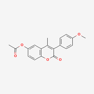 3-(4-methoxyphenyl)-4-methyl-2-oxo-2H-chromen-6-yl acetate