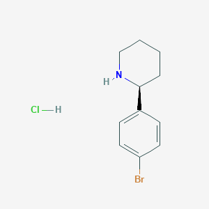 molecular formula C11H15BrClN B1497066 (S)-2-(4-Bromophenyl)piperidine hydrochloride 