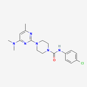 N-(4-chlorophenyl)-4-(4-(dimethylamino)-6-methylpyrimidin-2-yl)piperazine-1-carboxamide