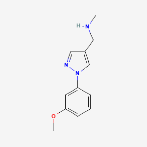 1-[1-(3-Methoxyphenyl)-1H-pyrazol-4-YL]-N-methylmethanamine