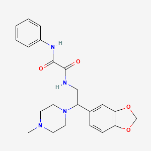 N-[2-(2H-1,3-Benzodioxol-5-YL)-2-(4-methylpiperazin-1-YL)ethyl]-N'-phenylethanediamide