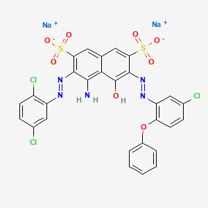 2,7-Naphthalenedisulfonic acid, 4-amino-6-((5-chloro-2-phenoxyphenyl)azo)-3-((2,5-dichlorophenyl)azo)-5-hydroxy-, disodium salt