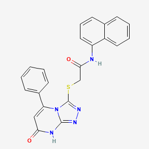 N-(Naphthalen-1-YL)-2-({7-oxo-5-phenyl-7H,8H-[1,2,4]triazolo[4,3-A]pyrimidin-3-YL}sulfanyl)acetamide