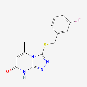 3-((3-fluorobenzyl)thio)-5-methyl-[1,2,4]triazolo[4,3-a]pyrimidin-7(8H)-one