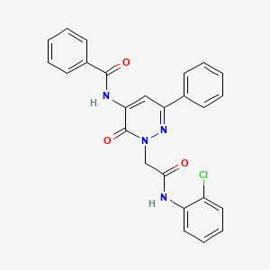 N-(2-{2-[(2-chlorophenyl)amino]-2-oxoethyl}-3-oxo-6-phenyl-2,3-dihydropyridazin-4-yl)benzamide