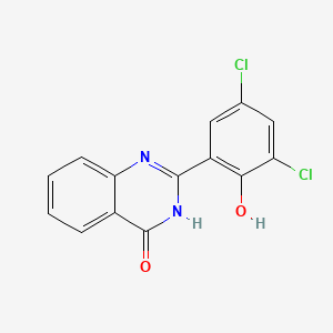 molecular formula C14H8Cl2N2O2 B1497103 4(1H)-Quinazolinone, 2-(3,5-dichloro-2-hydroxyphenyl)- CAS No. 1033-16-5
