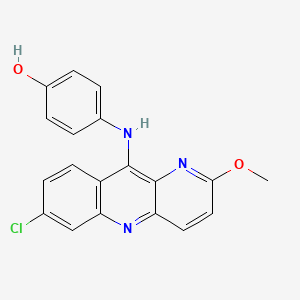 molecular formula C19H14ClN3O2 B1497107 4-[(7-Chloro-2-methoxy-1,5-dihydrobenzo[b][1,5]naphthyridin-10-yl)imino]cyclohexa-2,5-dien-1-one CAS No. 81935-60-6
