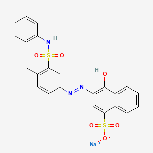 Sodium 4-hydroxy-3-((3-(phenylsulphamoyl)-p-tolyl)azo)naphthalenesulphonate