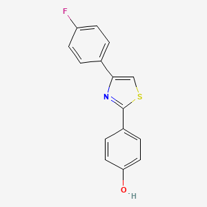 molecular formula C15H10FNOS B1497115 4-[4-(4-Fluorophenyl)-1,3-thiazol-2-yl]phenol 