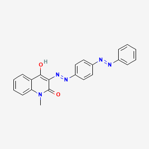 molecular formula C22H17N5O2 B1497124 2(1H)-Quinolinone, 4-hydroxy-1-methyl-3-[[4-(phenylazo)phenyl]azo]- CAS No. 73287-67-9