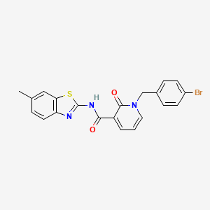 1-(4-bromobenzyl)-N-(6-methylbenzo[d]thiazol-2-yl)-2-oxo-1,2-dihydropyridine-3-carboxamide