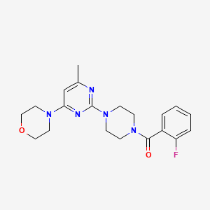 4-{2-[4-(2-Fluorobenzoyl)piperazin-1-yl]-6-methylpyrimidin-4-yl}morpholine