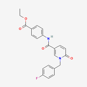 Ethyl 4-(1-(4-fluorobenzyl)-6-oxo-1,6-dihydropyridine-3-carboxamido)benzoate