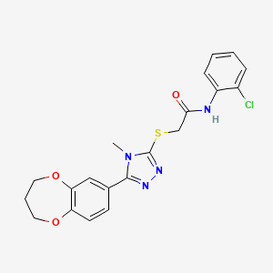 N-(2-chlorophenyl)-2-{[5-(3,4-dihydro-2H-1,5-benzodioxepin-7-yl)-4-methyl-4H-1,2,4-triazol-3-yl]sulfanyl}acetamide