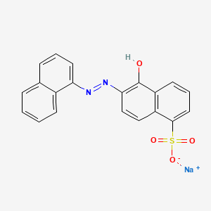 molecular formula C20H13N2NaO4S B1497133 1-Naphthalenesulfonic acid, 5-hydroxy-6-(1-naphthalenylazo)-, monosodium salt CAS No. 5858-53-7