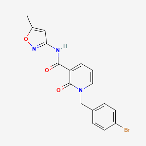 1-(4-bromobenzyl)-N-(5-methylisoxazol-3-yl)-2-oxo-1,2-dihydropyridine-3-carboxamide